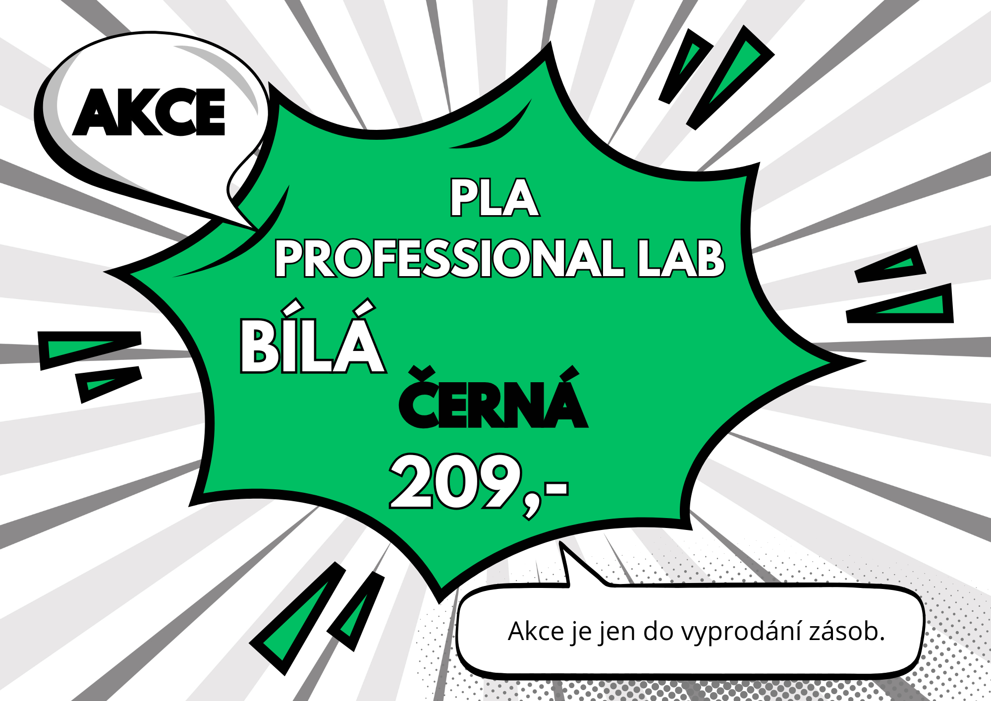 akce na pla prof.lab bílá a černá