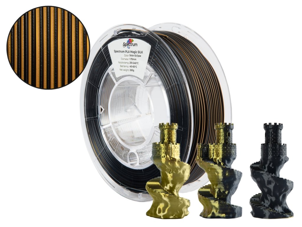 filament spectrum pla magic silk 1 75mm solar eclipse 0 25kg ie2018142