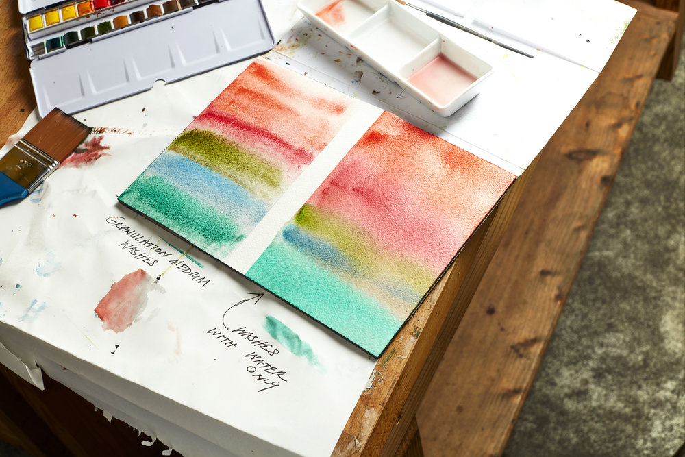 Dosiahnutie zrnitosti s akvarelom