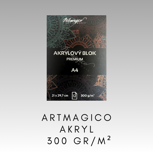 ARTMAGICO BLOK PRE AKRYLOVÉ FARBY 300 GR/M2