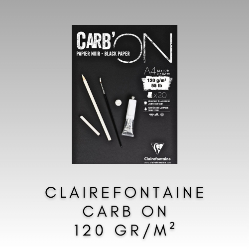 CLAIREFONTAINE CARB ON BLACK SKICOVACÍ BLOK 120 GR/M2