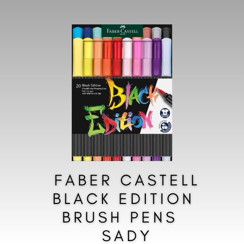 FABER CASTELL BLACK EDITION SKETCH BRUSH PENS SADY