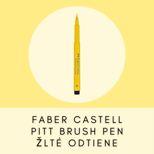 FABER CASTELL PITT ARTIST BRUSH PEN ŽLTÉ ODTIENE