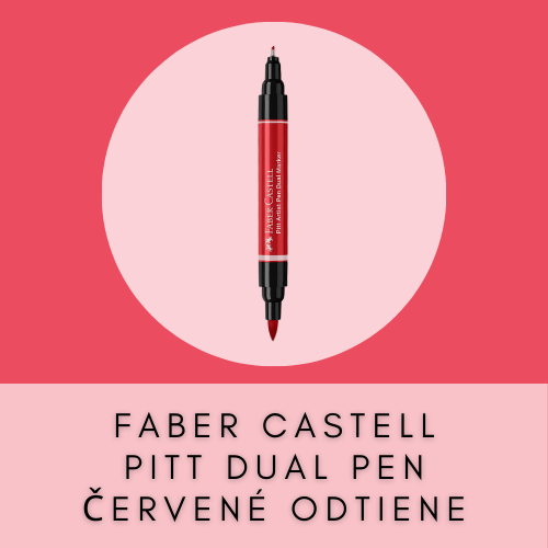 FABER CASTELL PITT ARTIST DUAL PEN ČERVENÉ ODTIENE