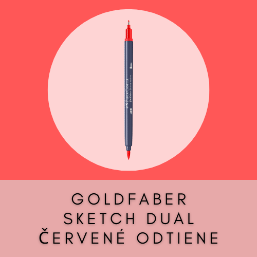 FABER CASTELL GOLDFABER SKETCH DUAL ČERVENÉ ODTIENE