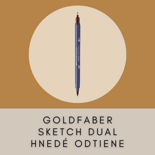 FABER CASTELL GOLDFABER SKETCH DUAL HNEDÉ ODTIENE