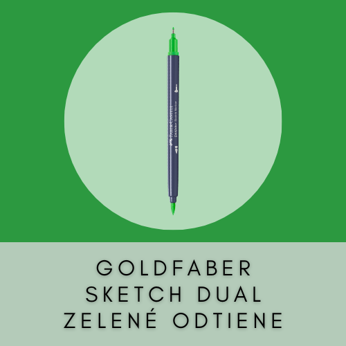 FABER CASTELL GOLDFABER SKETCH DUAL ZELENÉ ODTIENE