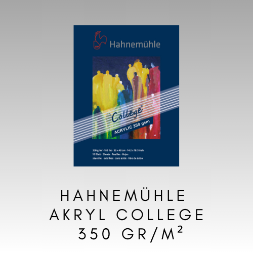 HAHNEMÜHLE COLLEGE KARTÓNOVÝ BLOK  PRE AKRYLOVÉ FARBY 350 GR/M2