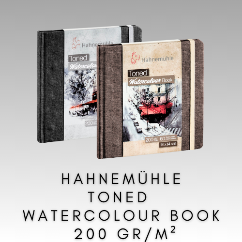 HAHNEMÜHLE TONED WATERCOLOUR BOOK  200 GR/M2