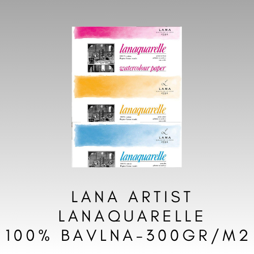 LANA ARTIST LANAQUARELLE 100 % BAVLNA 300 GR/M2