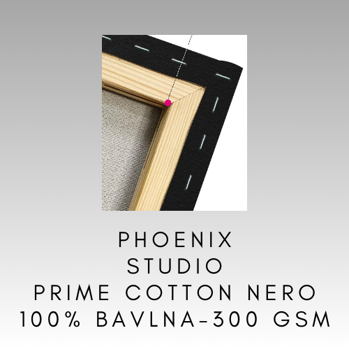 PHOENIX STUDIO PRIME COTTON NERO CANVAS 100 % BAVLNA 300 GR/M2