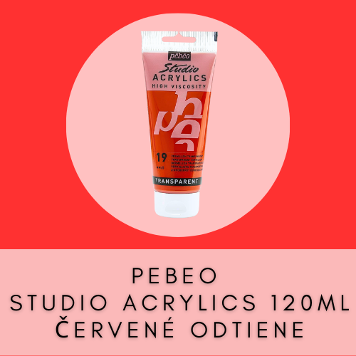 PEBEO STUDIO ACRYLIC 100 ML ČERVENÉ ODTIENE