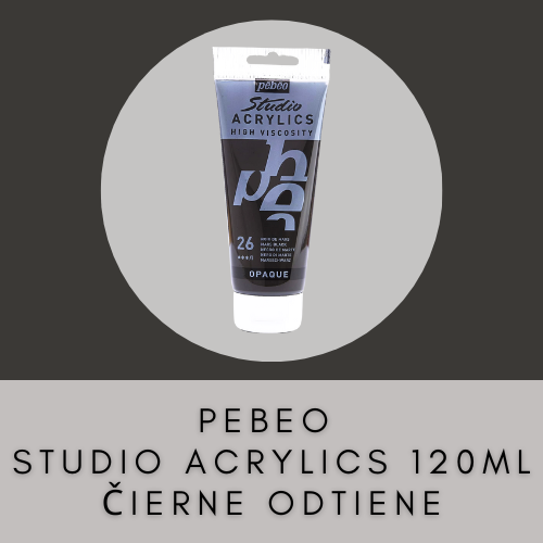 PEBEO STUDIO ACRYLIC 100 ML ČIERNE ODTIENE