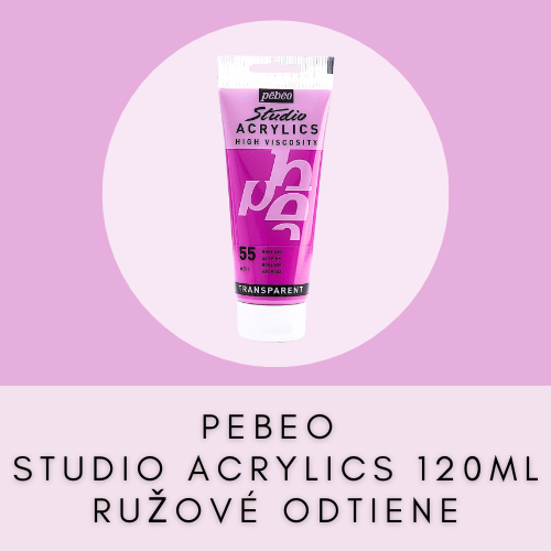 PEBEO STUDIO ACRYLIC 100 ML RUŽOVÉ ODTIENE