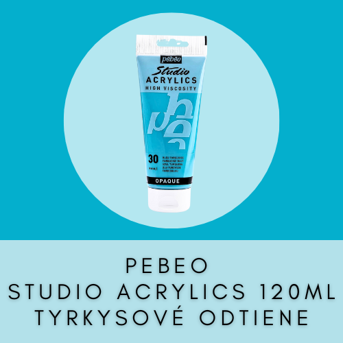 PEBEO STUDIO ACRYLIC 100 ML TYRKYSOVÉ ODTIENE