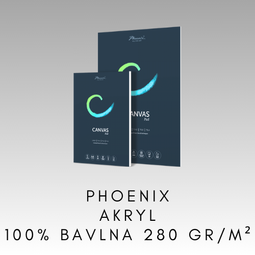 PHOENIX BLOK PRE AKRYLOVÉ FARBY 100% BAVLNA 280 GR/M2