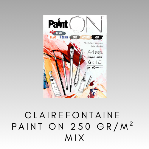 CLAIREFONTAINE PAINT ON MIX MULTI TECHNIQUE BLOK 250 GR/M2