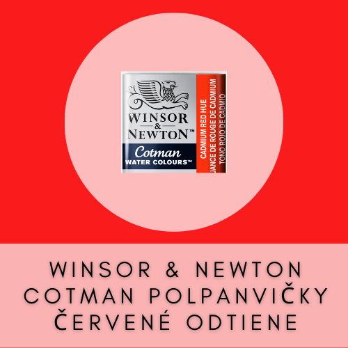 WINSOR & NEWTON COTMAN POLPANVIČKY ČERVENÉ ODTIENE