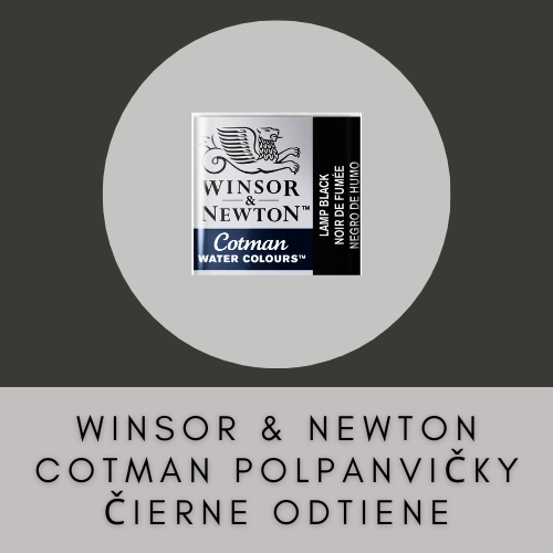 WINSOR & NEWTON COTMAN POLPANVIČKY ČIERNE ODTIENE