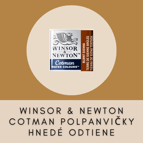 WINSOR & NEWTON COTMAN POLPANVIČKY HNEDÉ ODTIENE