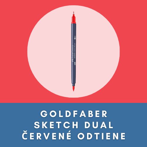 FABER CASTELL GOLDFABER SKETCH DUAL ČERVENÉ ODTIENE