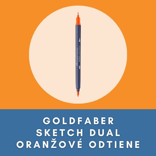 FABER CASTELL GOLDFABER SKETCH DUAL ORANŽOVÉ ODTIENE