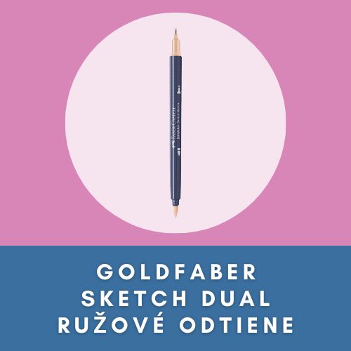 FABER CASTELL GOLDFABER SKETCH DUAL RUŽOVÉ ODTIENE