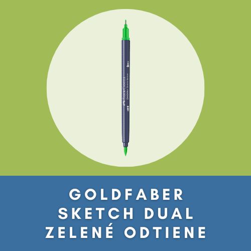 FABER CASTELL GOLDFABER SKETCH DUAL ZELENÉ ODTIENE