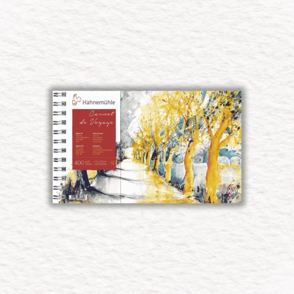 AKVARELOVÝ BLOK - HAHNEMÜHLE - CARNET DE VOYAGE - 400 GSM - COLD PRESSED - 15 LISTOV | 15,3x25 CM