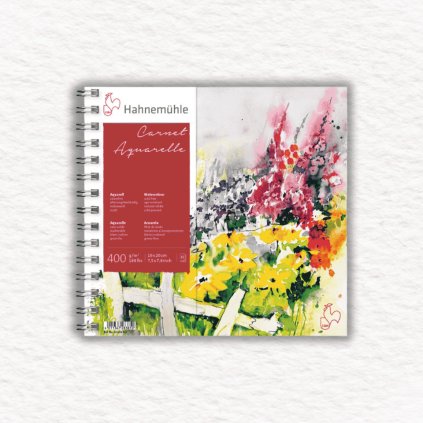 AKVARELOVÝ BLOK - HAHNEMÜHLE - CARNET AQUARELLE - 400 GSM - COLD PRESSED - 15 LISTOV | 19x20 CM