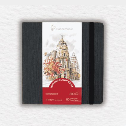 AKVARELOVÝ ZÁPISNÍK - HAHNEMÜHLE - WATERCOLOUR BOOK - COLD PRESSED - 200 GSM - 60 STRÁN | 14x14CM