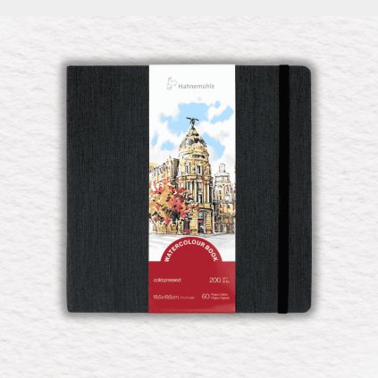 AKVARELOVÝ ZÁPISNÍK - HAHNEMÜHLE - WATERCOLOUR BOOK - COLD PRESSED - 200 GSM - 60 STRÁN | 19,5x19,5 CM
