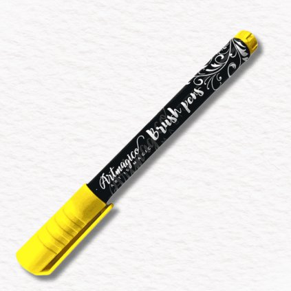 AKRYLOVÝ MARKER - ARTMAGICO - BRUSH PEN | 1-3 MM | YELLOW
