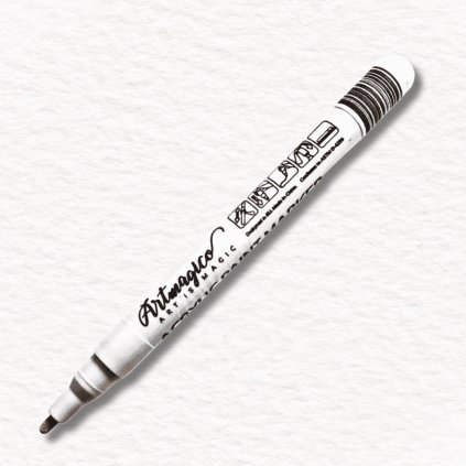 AKRYLOVÝ MARKER - ARTMAGICO - PREMIUM - JEMNNÝ HROT - 1 MM | BIELY