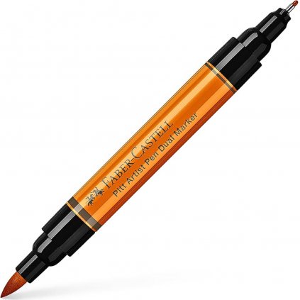 ATRAMENTOVÝ MARKER - FABER CASTELL - PITT ARTIST DUAL PEN - 113 GLAZE ORANGE