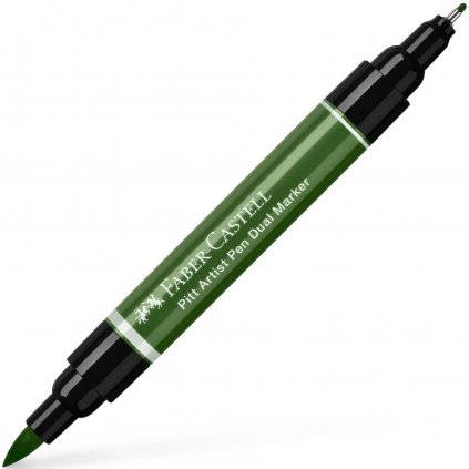 ATRAMENTOVÝ MARKER - FABER CASTELL - PITT ARTIST DUAL PEN - 174 CHROME GREEN OPAQUE