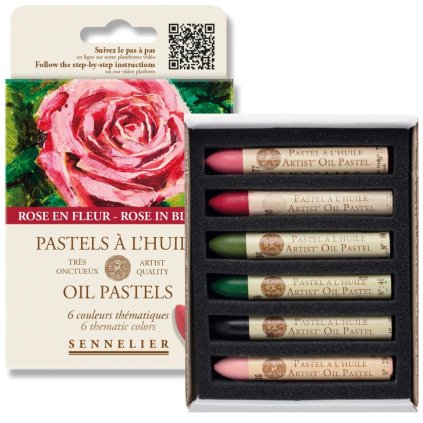 OLEJOVÉ PASTELY - SENNELIER - ROSE IN BLOOM - SADA 6 KS