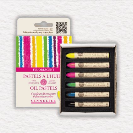 OLEJOVÉ PASTELY - SENNELIER - FLUORESCENT | 6 KS