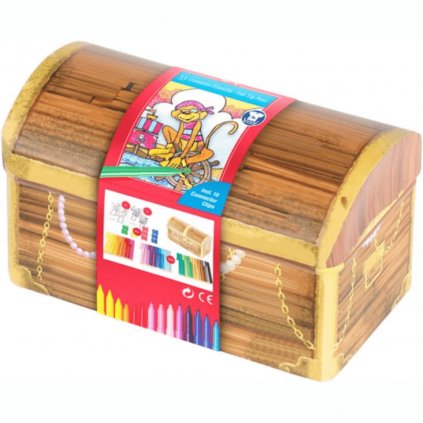 ATRAMENTOVÉ MARKERY - FABER CASTELL - FELT TIP CONNECTOR - TRUHLICA - PLECHOVÁ DÓZA - SADA 33 KS