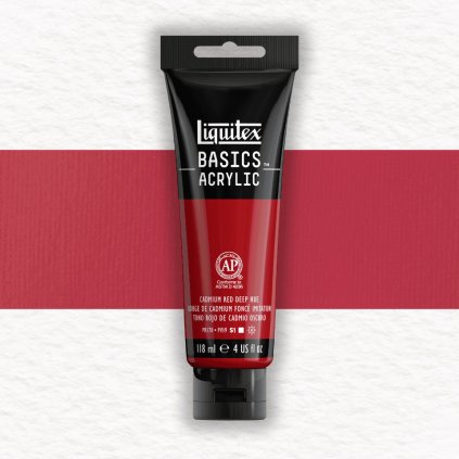 AKRYLOVÁ FARBA - LIQUITEX - BASICS ACRYLIC - 118 ML | 311 CADMIUM RED DEEP HUE