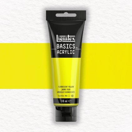 AKRYLOVÁ FARBA - LIQUITEX - BASICS ACRYLIC - 118 ML | 981 FLUORESCENT YELLOW