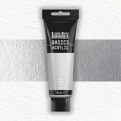 AKRYLOVÁ FARBA - LIQUITEX - BASICS ACRYLIC - 118 ML | 052 SILVER