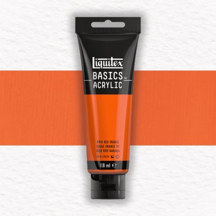 AKRYLOVÁ FARBA - LIQUITEX - BASICS ACRYLIC - 118 ML | 620 VIVID RED ORANGE