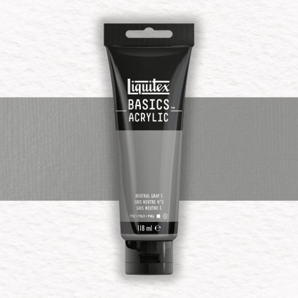 AKRYLOVÁ FARBA - LIQUITEX - BASICS ACRYLIC - 118 ML | 599 NEUTRAL GRAY 5