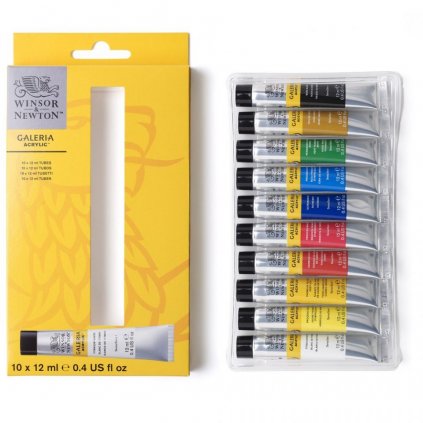 WINSOR & NEWTON GALERIA - AKRYLOVÉ FARBY - SADA 10X12 ML