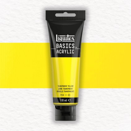 AKRYLOVÁ FARBA - LIQUITEX - BASICS ACRYLIC - 118 ML | 045 TRANSPARENT YELLOW