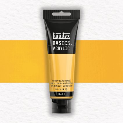 AKRYLOVÁ FARBA - LIQUITEX - BASICS ACRYLIC - 118 ML | 163 CADMIUM YELLOW DEEP HUE