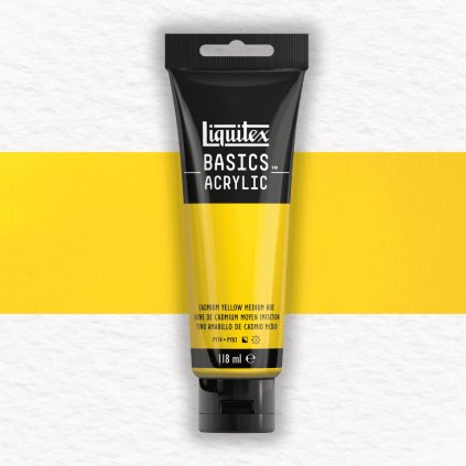 AKRYLOVÁ FARBA - LIQUITEX - BASICS ACRYLIC - 118 ML | 830 CADMIUM YELLOW MEDIUM HUE