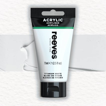AKRYLOVÁ FARBA - REEVES - 75 ML | 01 TITANIUM WHITE