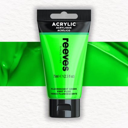 AKRYLOVÁ FARBA - REEVES - 75 ML | 21 FLUORESCENT GREEN